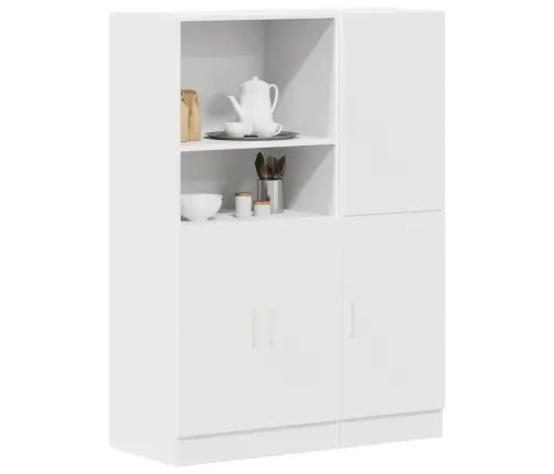 2-Daļīgs Virtuves Skapīšu Komplekts, Balts, Inženierijas Koks Vidaxl