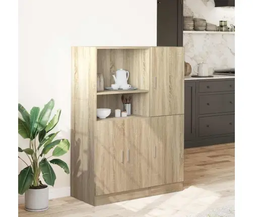 2-Daļīgs Virtuves Skapīšu Komplekts, Ozola, Inženierijas Koks Vidaxl