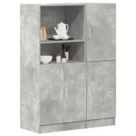 2-Osaline Köögimööbli Komplekt, Betoonhall, Tehispuit