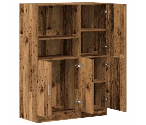 2-Daļīgs Virtuves Skapīšu Komplekts Veca Koka Inženierijas Koks Vidaxl