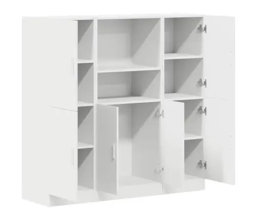 3-Osaline Köögikapikomplekt, Valge Ehituspuit