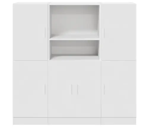 3-Osaline Köögikapikomplekt, Valge Ehituspuit