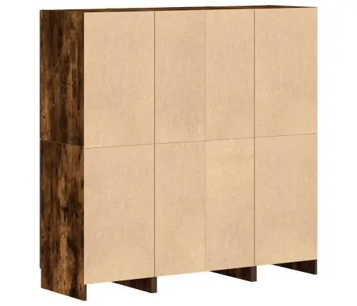 Virtuvės Spintelių Komplektas, 3 Dalių, Dūminio Ąžuolo, Mediena