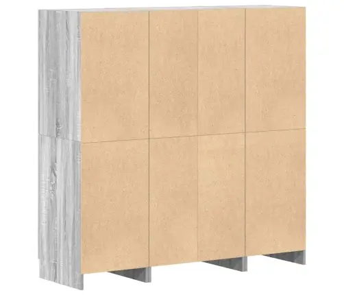 Virtuvės Spintelių Komplektas, 3 Dalių, Pilkas Ąžuolo, Mediena