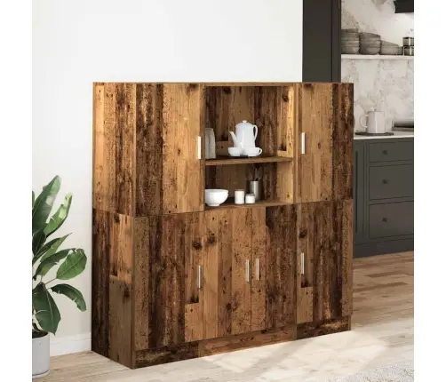 3-Osaline Köögimööbli Komplekt, Vana Puit, Tehispuit