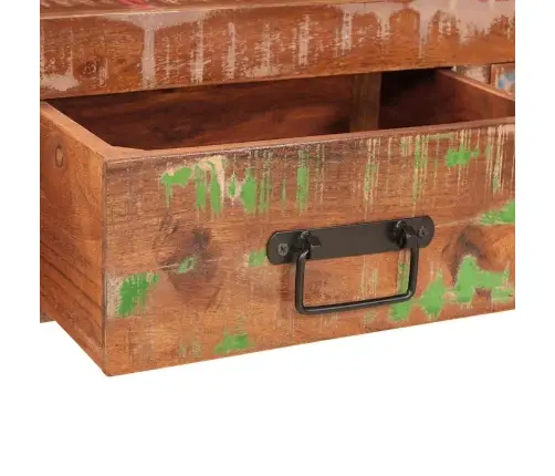 Konsoles Galdi (2 Gab.) Ar Atvilktnēm - Daudzkrāsas, Izgatavoti No Pārstrādāta Masīvkoka Vidaxl