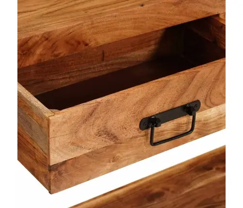 Konsoles Galdi 2 Pcs Brūna 200 X 33 X 75 Cm Akācijas Masīvkoks Vidaxl