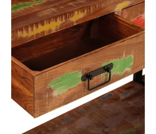 Konsoles Galdi 2 Pcs Daudzkrāsains Pārstrādāts Masīvkoks Vidaxl