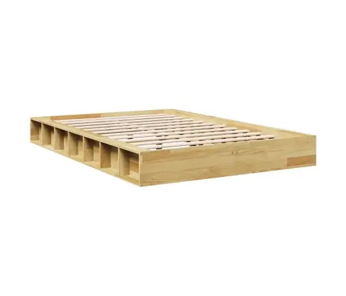 Gultas Rāmis Bez Matrača 120X200 Cm Masīvkoka Ozols Vidaxl