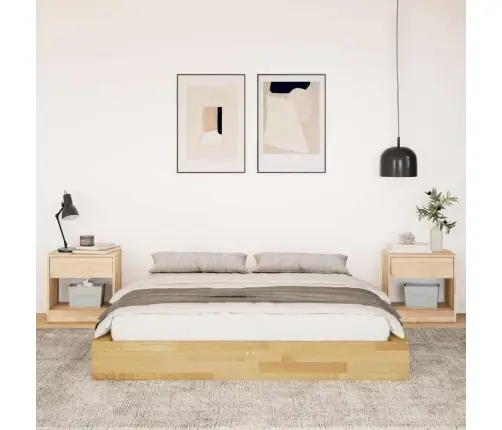 Lovos Rėmas Be Čiužinio 150X200 Cm Ąžuolo Masyvo