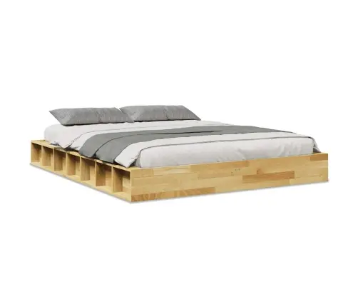 Voodiraam Ilma Madratsita 160X200 Cm Täispuidust Tamm