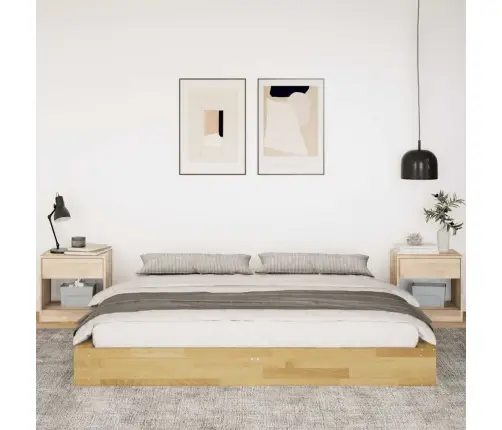 Voodiraam Ilma Madratsita 200X200 Cm Täispuidust Tamm