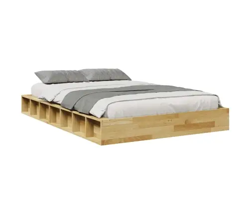 Voodiraam Ilma Madratsita 120X190 Cm Täispuidust Tamm