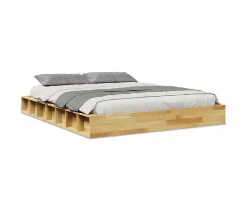 Voodiraam Ilma Madratsita 140X190 Cm Täispuidust Tamm