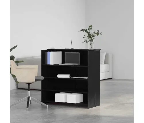 Registratūros Stalas, Juodo Ąžuolo Spalvos, 100X50X103,5 cm Inžinerinė Mediena