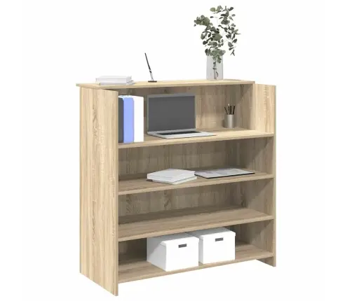 Registratūros Stalas, Sonoma Ąžuolo Spalvos, 100X50X103,5 cm Inžinerinė Mediena