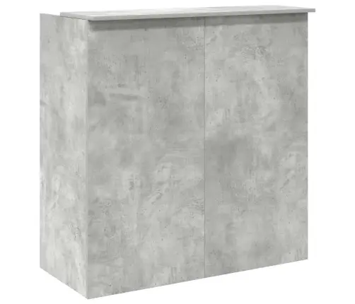 Reģistratūra, Betona Pelēks, 100X50X103,5 Cm, Inženierijas Koks Vidaxl