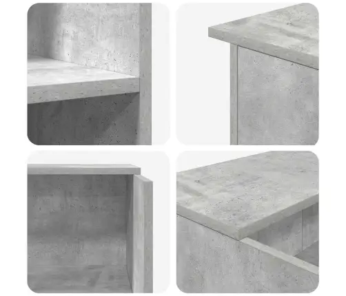 Reģistratūra, Betona Pelēks, 100X50X103,5 Cm, Inženierijas Koks Vidaxl