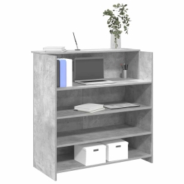 Registratūra, Betono Pilkas, 100X50X103,5 cm Apdirbta Mediena