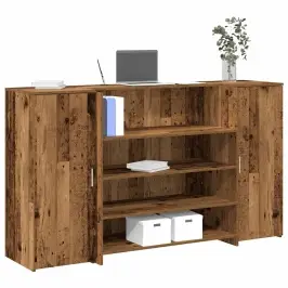 Reģistratūra, Veca Koka, 180X50X103,5 Cm, Inženierijas Koks Vidaxl