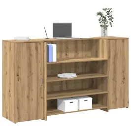 Reģistratūra, Koka Krāsa, 180X50X103,5 Cm, Inženierijas Koks Vidaxl