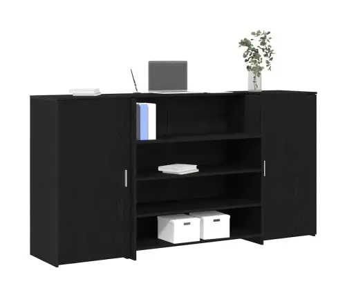 Vastuvõtulaud, Must Tamm, 200 X 50 X 103,5 cm Töödeldud Puit