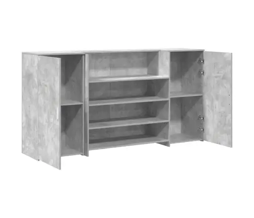 Vastuvõtulaud, Betoonhall, 200X50X103,5 cm Tehispuit