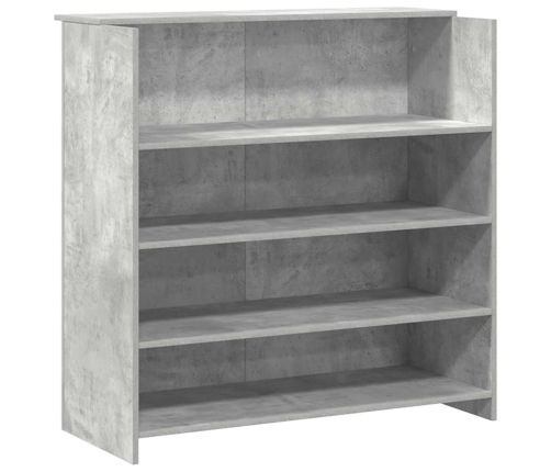 Reģistratūra, Betona Pelēks, 200X50X103,5 Cm, Inženierijas Koks Vidaxl