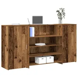 Registratūra, Medienos, 200X50X103,5 cm Apdirbta Mediena