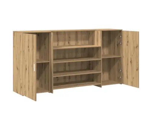 Reģistratūra, Koka Krāsa, 200X50X103,5 Cm, Inženierijas Koks Vidaxl