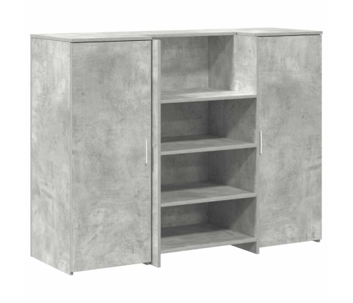 Reģistratūra, Betona Pelēks, 135X50X103,5 Cm, Inženierijas Koks Vidaxl