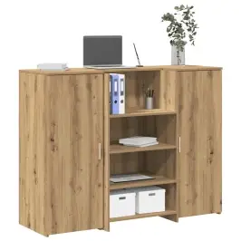 Reģistratūra, Koka Krāsa, 135X50X103,5 Cm, Inženierijas Koks Vidaxl
