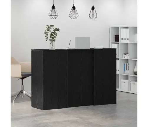 Vastuvõtulaud, Must Tamm, 155X50X103,5 cm Tehispuit