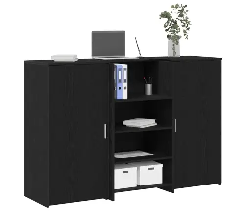 Vastuvõtulaud, Must Tamm, 155X50X103,5 cm Tehispuit