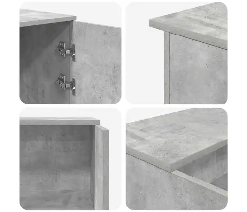 Registratūra, Betono Pilkas, 155X50X103,5 cm Apdirbta Mediena