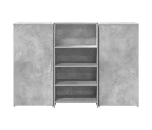 Registratūra, Betono Pilkas, 155X50X103,5 cm Apdirbta Mediena