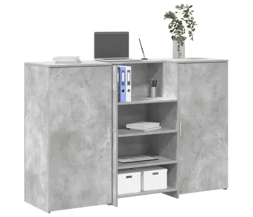 Registratūra, Betono Pilkas, 155X50X103,5 cm Apdirbta Mediena