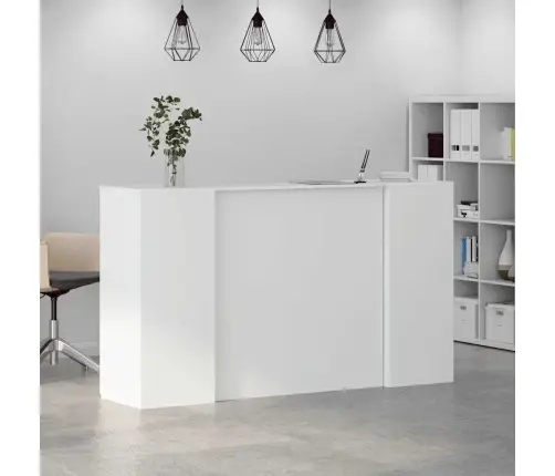 Reģistratūra, Balta, 180X50X103,5 Cm, Inženierijas Koks Vidaxl