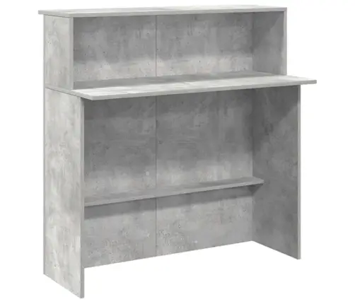 Reģistratūra, Betona Pelēks, 180X50X103,5 Cm, Inženierijas Koks Vidaxl