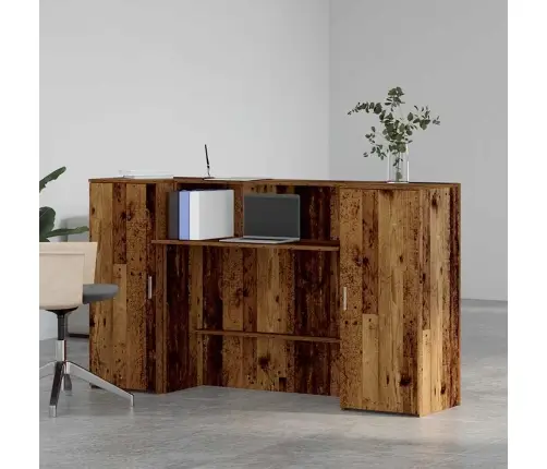 Reģistratūra, Veca Koka, 180X50X103,5 Cm, Inženierijas Koks Vidaxl