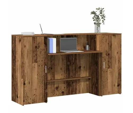 Reģistratūra, Veca Koka, 180X50X103,5 Cm, Inženierijas Koks Vidaxl