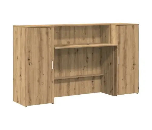 Reģistratūra, Koka Krāsa, 180X50X103,5 Cm, Inženierijas Koks Vidaxl