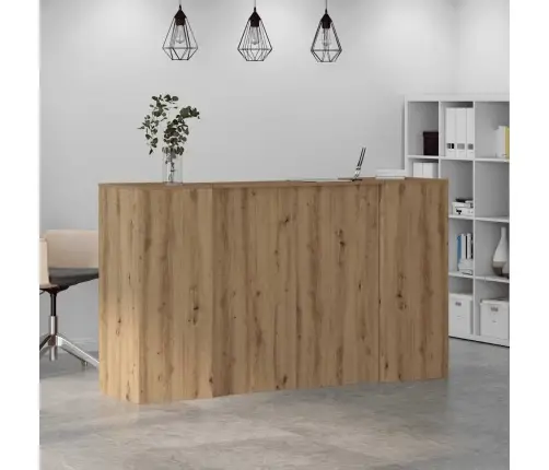 Reģistratūra, Koka Krāsa, 180X50X103,5 Cm, Inženierijas Koks Vidaxl
