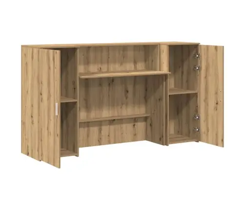 Reģistratūra, Koka Krāsa, 180X50X103,5 Cm, Inženierijas Koks Vidaxl