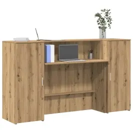 Reģistratūra, Koka Krāsa, 180X50X103,5 Cm, Inženierijas Koks Vidaxl