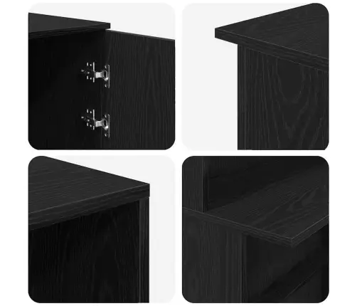 Registratūra, Juodas Ąžuolas, 200X50X103,5 cm Apdirbta Mediena