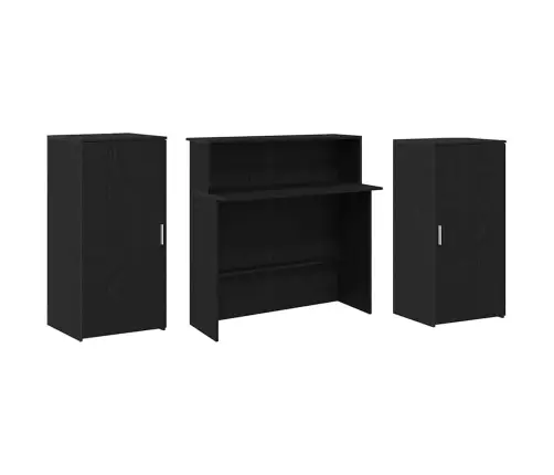 Registratūra, Juodas Ąžuolas, 200X50X103,5 cm Apdirbta Mediena