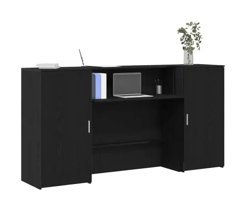 Registratūra, Juodas Ąžuolas, 200X50X103,5 cm Apdirbta Mediena