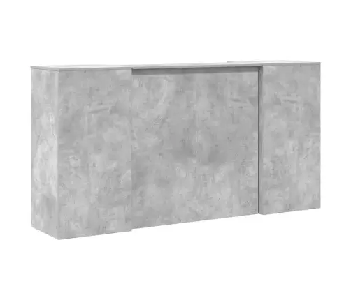 Reģistratūra, Betona Pelēks, 200X50X103,5 Cm, Inženierijas Koks Vidaxl