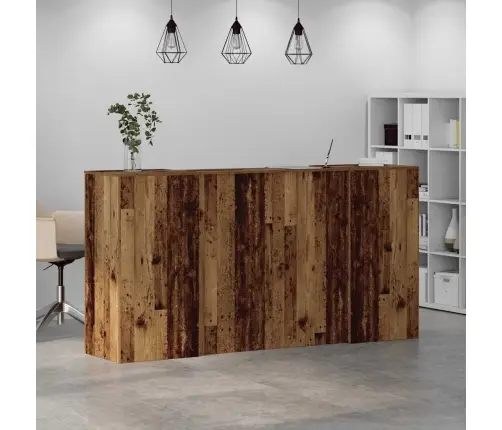 Reģistratūra, Veca Koka, 200X50X103,5 Cm, Inženierijas Koks Vidaxl